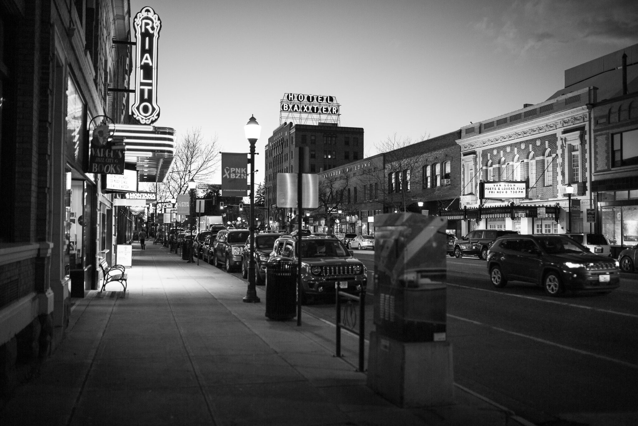 Baxter hotel in bozeman street view